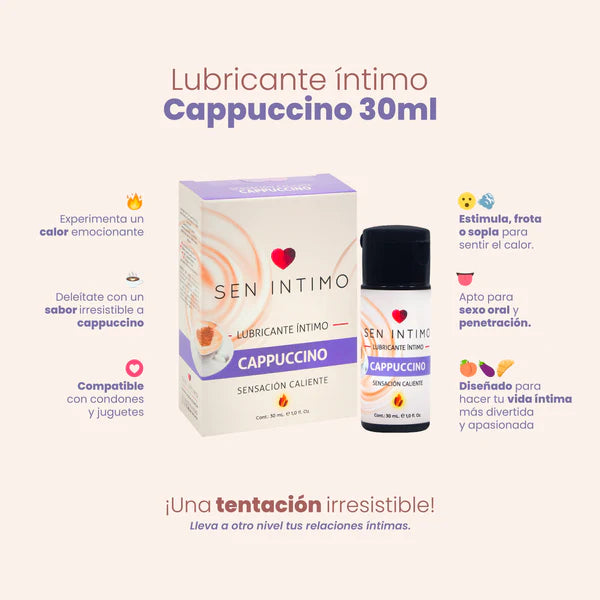 Lubricante Íntimo Caliente Cappuccino 30ml – Sen Íntimo