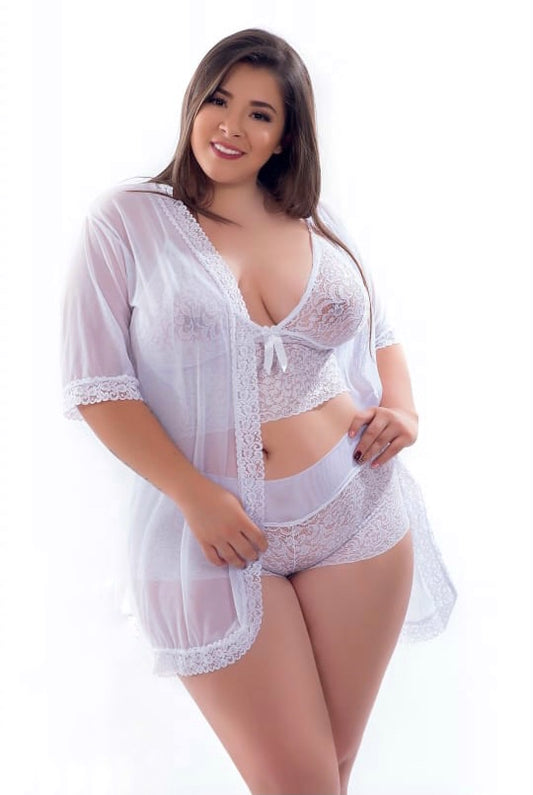 Trío Sensual: Levantadora + Bralet + Cachetero | Talla L/XL