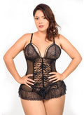 Babydoll ´Black Flower´