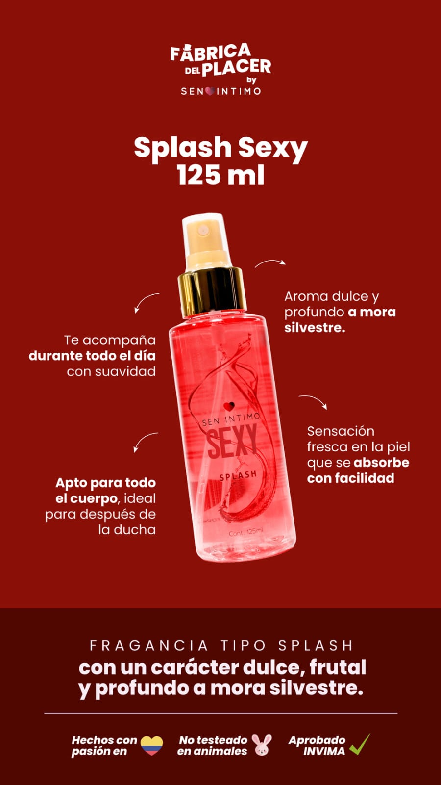 Splash con Pheromonas: Sexy ❤️‍🔥 (125ml)