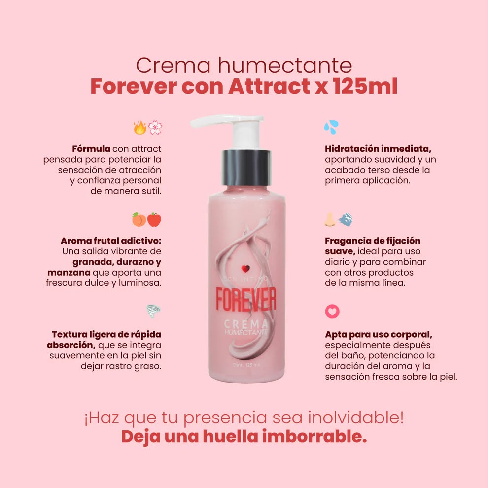 Crema Humectante Forever con Attract 125ml – Sen Íntimo