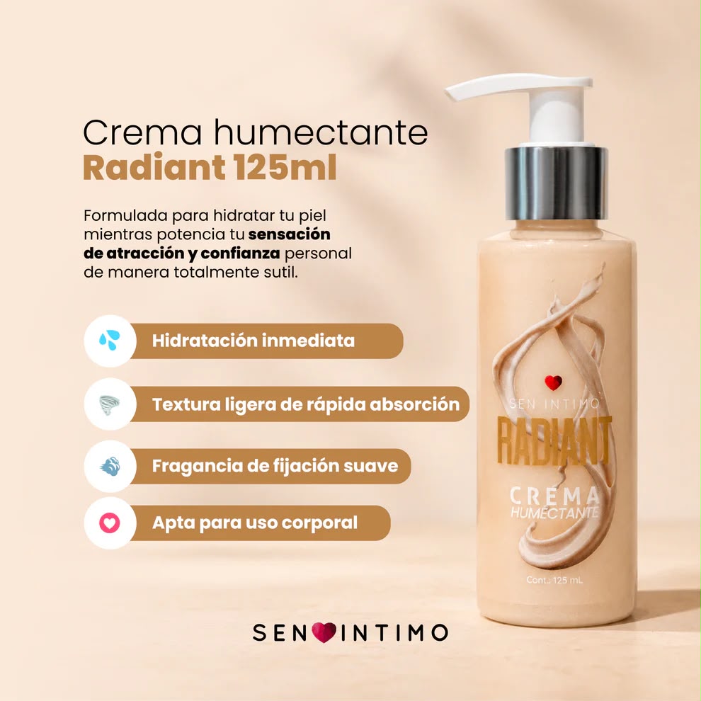 Crema Humectante Radiant con Attract 125ml – Sen Íntimo