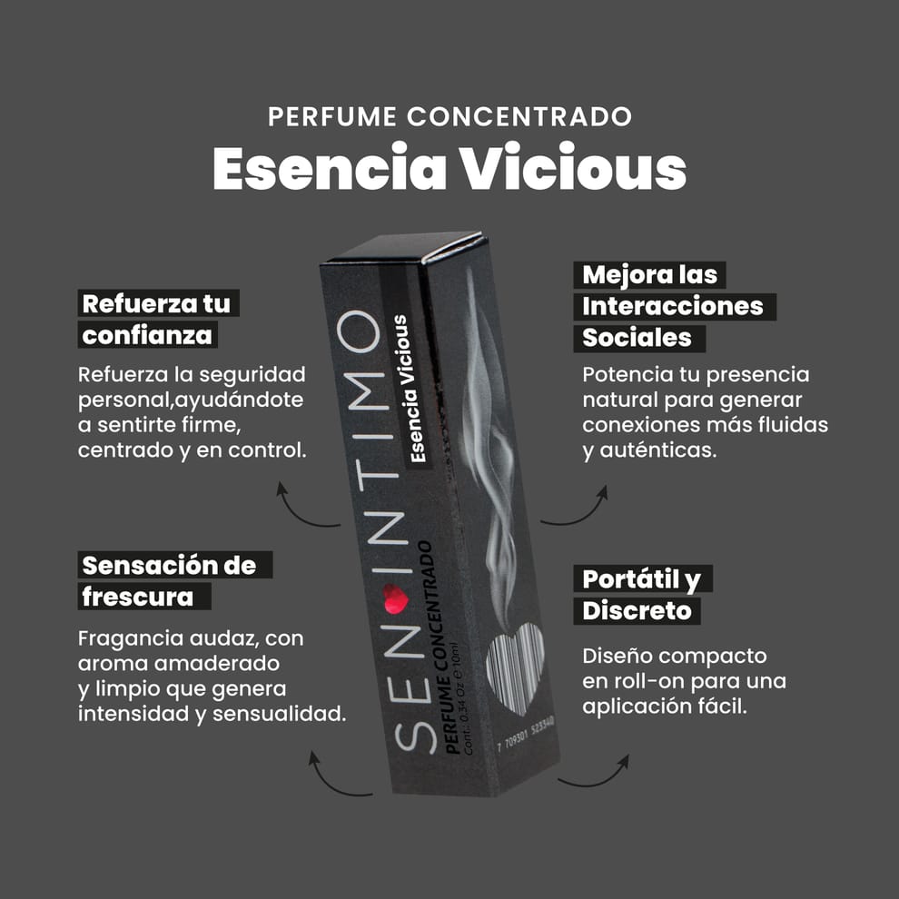 Perfume para hombre esencia Vicious x 10ml