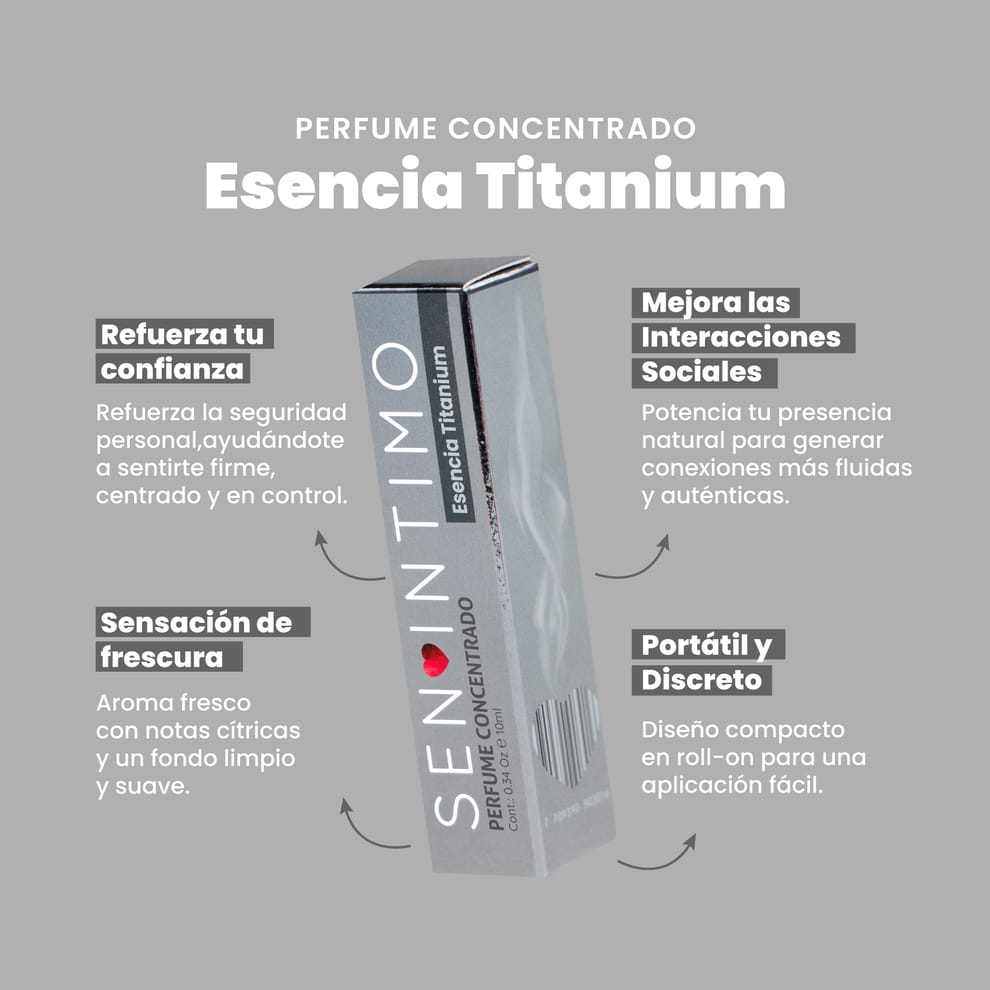 Perfume para hombre esencia Titanium x 10ml