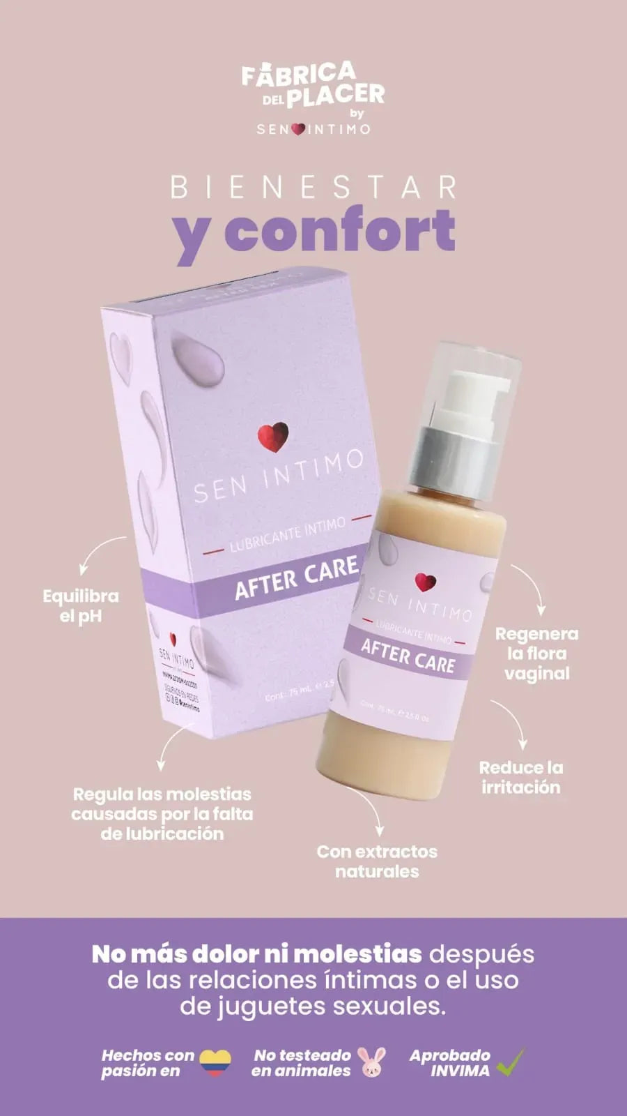 After Care ¡Alivio íntimo natural - X 75 Ml