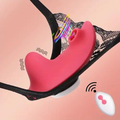 Juguete íntimo rosa con control remoto blanco