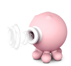 Succionador de clítoris rosa con diseño de pulpo