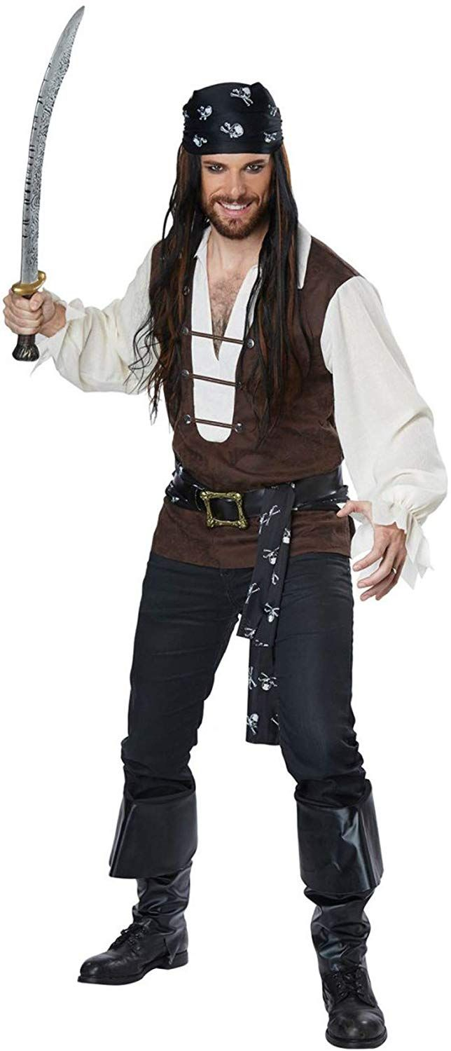 Disfraz de pirata con pañuelo para la cabeza y cinturón